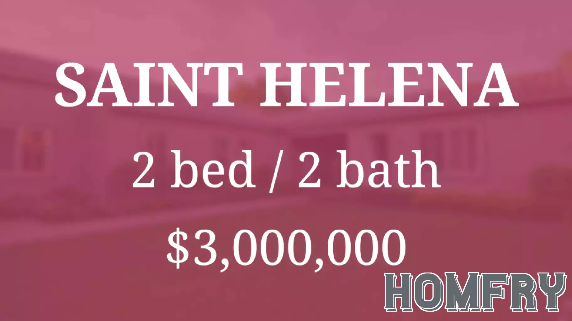 Single-family home sells for $3 million in Saint Helena